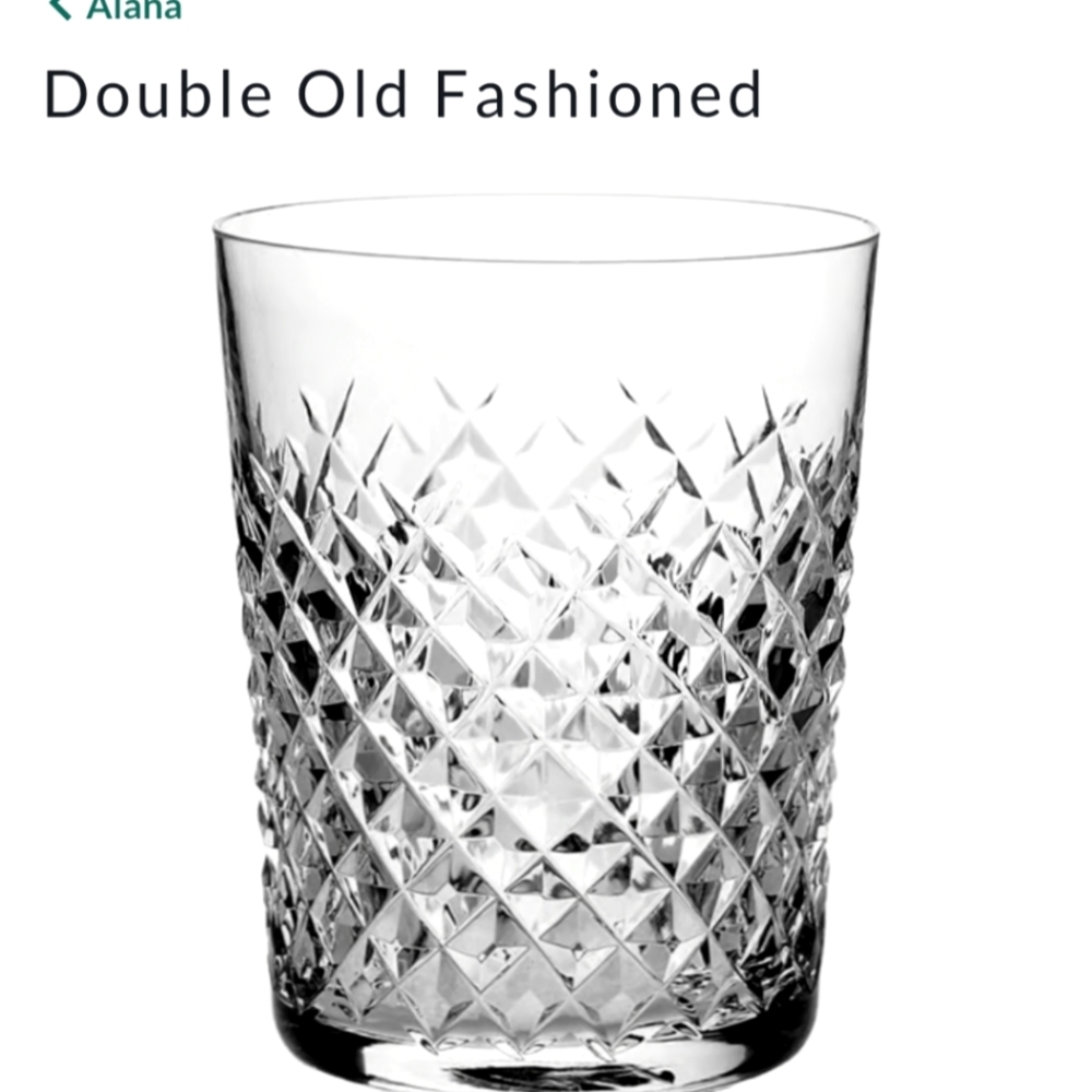 WATERFORD CRYSTAL ALANA Double Old Fashion Glass Barware Highball Glass …